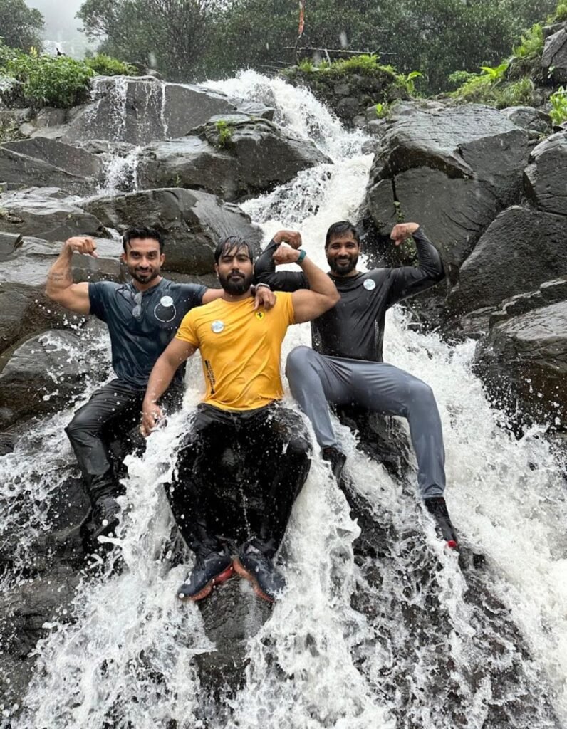 pradip, rishabh and govinda waterfall pic
